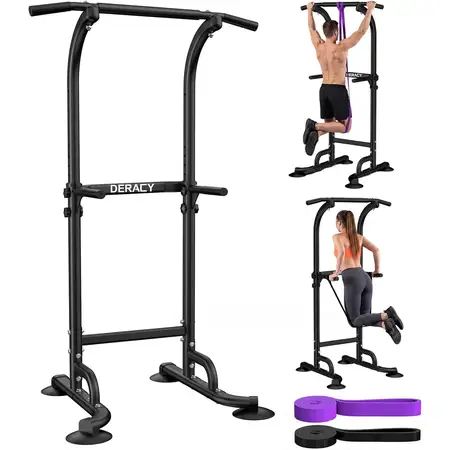 Power Tower with Pull Up Assistance Bands